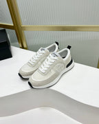 SNEAKER IN GREY SUEDE AND WHITE BREATHABLE MESH
