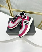 SNEAKER IN BARBIE PINK SUEDE AND GREY BREATHABLE MESH