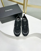 SNEAKER IN BLACK SUEDE AND BREATHABLE MESH