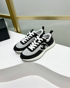 SNEAKER IN BLACK MIX GREY SUEDE