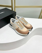 SNEAKER IN CAMEL BROWN MIX BISQUE CREAM SUEDE