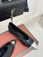 LP REBECCA BALLET FLATS BLACK WAXED LEATHER