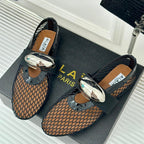 ALAIA MARY JANE SHOES IN BLACK MESH WITH SILVER HARDWARE
