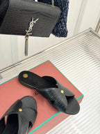 LP SANDALS 25S IN BLACK LAMBSKIN SNAKE EMBOSSING