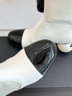 CC PEARL BOOTS IN WHITE CALFSKIN