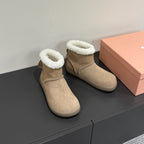 ANKLE BOOTS IN DESERT BROWN SUEDE AND FLEECE LINING