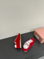 PLUME SNEAKERS IN RED SUEDE