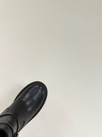 MAJOR ANKLE BOOT BLACK CALFSKIN WITH SHEARLING WOOL LINING