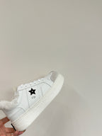 BLACK STAR SNEAKER WHITE CALFSKIN AND SUEDE CALFSKIN WITH SHEARLING LINING