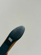 LOAFERS IN PEANUT BROWN SUEDE EMBROIDERED LOGO