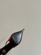 YSL HIGH SLINGBACK 25S IN RED GLOSSY LAMBSKIN