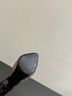 YSL HIGH HEEL 25S 100 MM IN LEOPARD PRINT LAMBSKIN