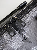 LV Keepall Bandouliere 50 Travel Bag Black Damoflage Canvas
