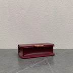 Celine Frame Bag Triomphe Burgundy Calfskin