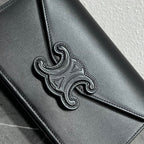 Celine WOC Triomphe Black Cowhide