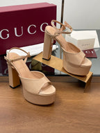 HIGH HEEL SANDALS 13 CM IN BEIGE LAMBSKIN