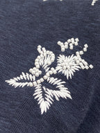 FLORAL EMBROIDERED T SHIRT 25S IN COTTON 266303