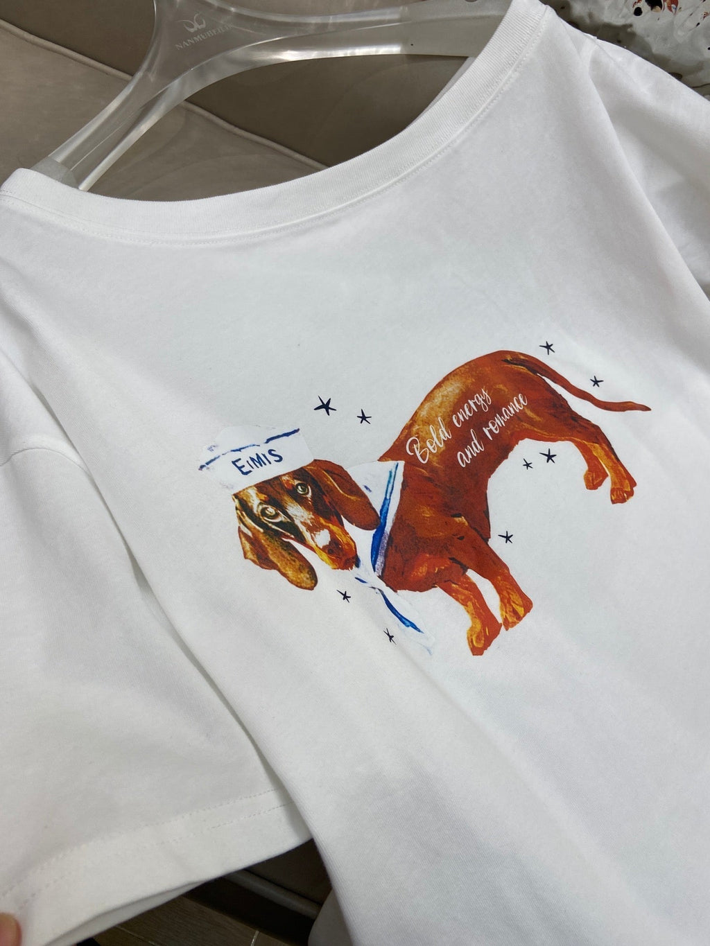 DACHSHUND PRINT T SHIRT 25S IN COTTON 266126