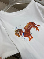 DACHSHUND PRINT T SHIRT 25S IN COTTON 266126