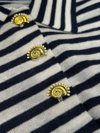 STRIPED KNIT SWEATER 25S IN COTTON 266075