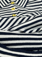 STRIPED KNIT SWEATER 25S IN COTTON 266075