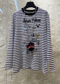 LONG SLEEVE STRIPED T-SHIRT 25S IN COTTON 266046