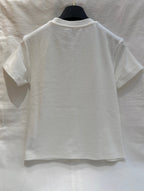 FLORAL EMBROIDERED T SHIRT 25S IN COTTON 266309