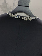 YSL 25S DIAMOND-EMBELLISHED LONG DRESS STYLE 186