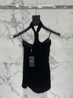 YSL 25S VELVET HALTER TOP STYLE 129
