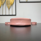 LOOP 23 IN PEACH PINK OSTRICH LEATHER SILVER HARDWARE