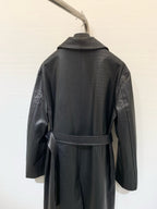 DIOR 25S LONG CROCODILE LEATHER COAT 665