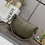 Loew Paseo Shoulder Bag 25cm Dark Olive Cowhide