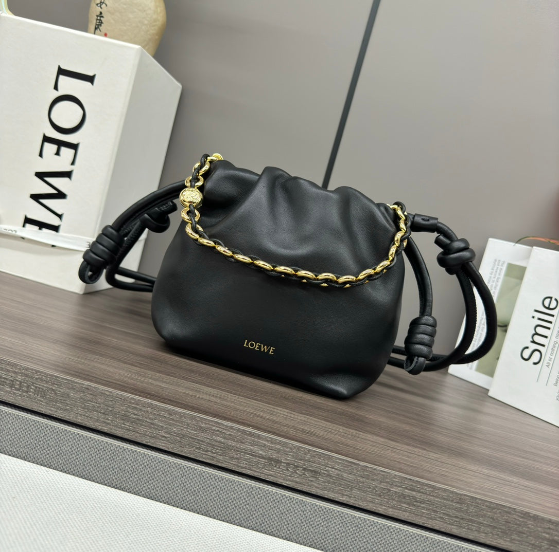 Loewe Flamenco Purse 23 Black Lambskin Ghw