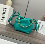 Loewe Flamenco Purse 23 Turquoise Blue Lambskin Ghw