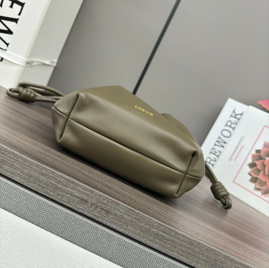 Loewe Flamenco Purse 23 Olive Lambskin Ghw