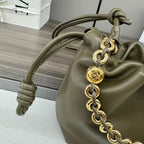 Loewe Flamenco Purse 23 Olive Lambskin Ghw