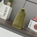 Loewe Small Cubi Crossbody Bag Olive Green Smooth Calfskin
