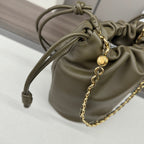Loewe Flamenco Purse Bucket 32 Olive Lambskin Ghw