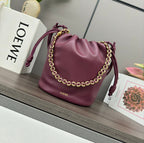 Loewe Flamenco Purse Bucket 32 Burgundy Lambskin Ghw