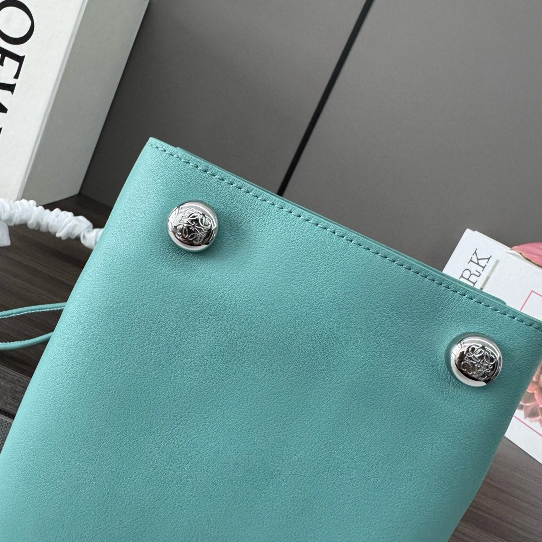 Loewe Small Pebble Hobo Light Blue Smooth Calfskin