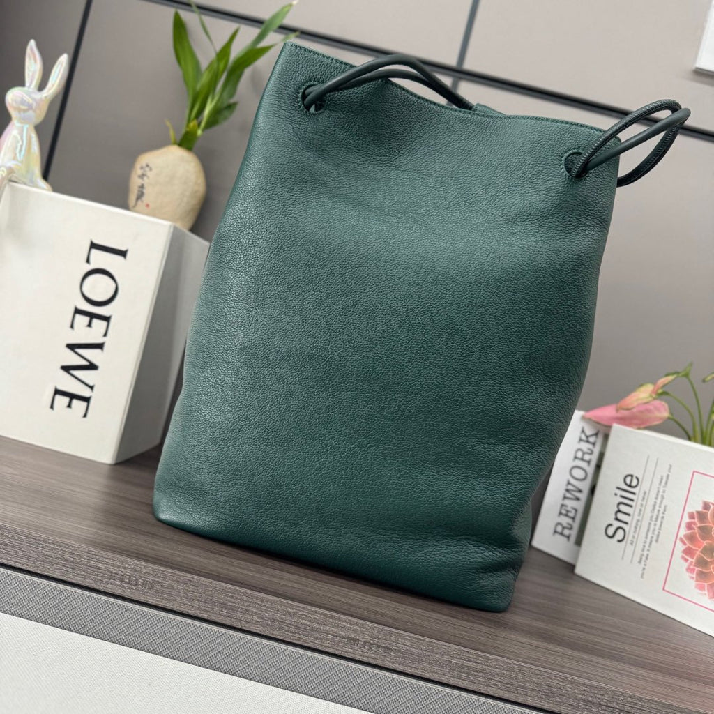 Loewe Pebble Hobo Dark Teal Green Smooth Calfskin