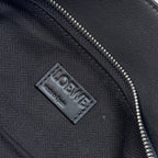 Loewe 2025 Puzzle Biker Bag Black Cowhide 274653