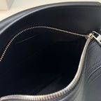 Loew Puzzle Biker Shoulder Bag 24cm Black Cowhide