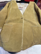 HERMES 25S MIDI SUEDE COAT 162