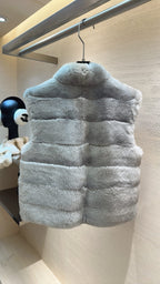 DIOR 25S SLEEVELESS RABBIT FUR JACKET 632
