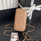 CHANEL 25S VANITY CASE 17 IN TAN BROWN PATENT CALFSKIN GOLD HARDWARE