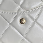 BOWLING BAG 29 IN OFF-WHITE CALFSKIN GOLD HARDWARE