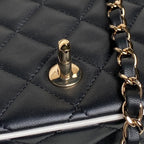 CC Mini Graphic Frame Flap Bag Black Lambskin
