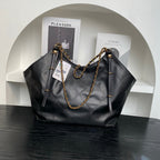 Chanel 2025 Maxi Hobo Bag 47cm Black Soft Calfskin 322113