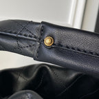 CHANEL 25S HOBO BAG 32 IN BLACK LAMBSKIN